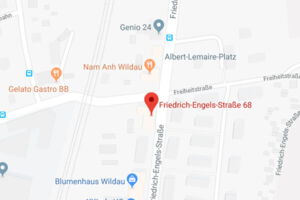Google Map Ausschnitt - Friedrich-Engels-Straße 68, 15745 Wildau