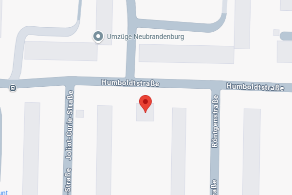 Google Map Ausschnitt - Humboldtstraße 12, 17036 Neubrandenburg
