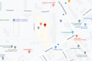 Google Map Ausschnitt Am Klinikum 1 Schwedt Rehaform Sanitätshaus